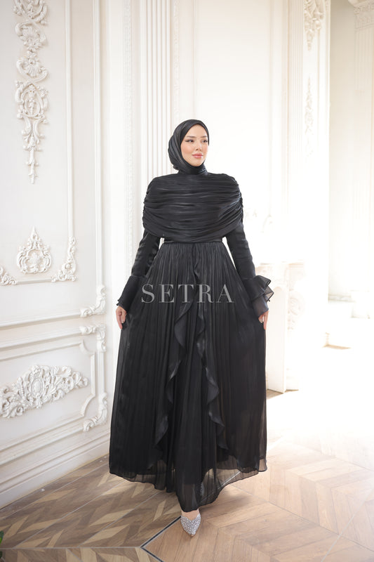 Aura Özel Tasarım Abiye Elbise – Siyah