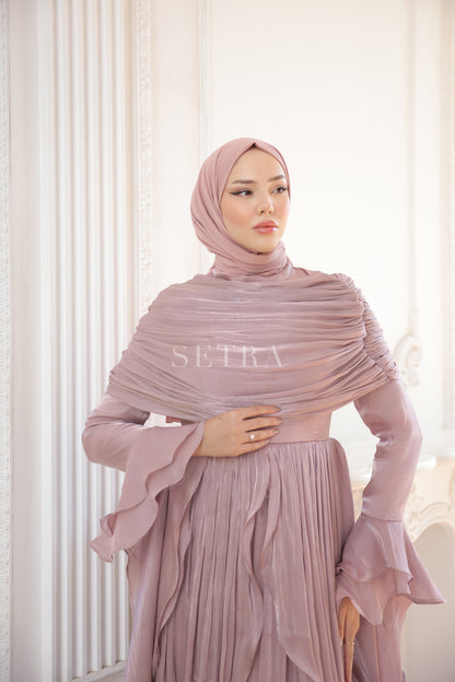 Aura Özel Tasarım Abiye Elbise – Pembe Altın