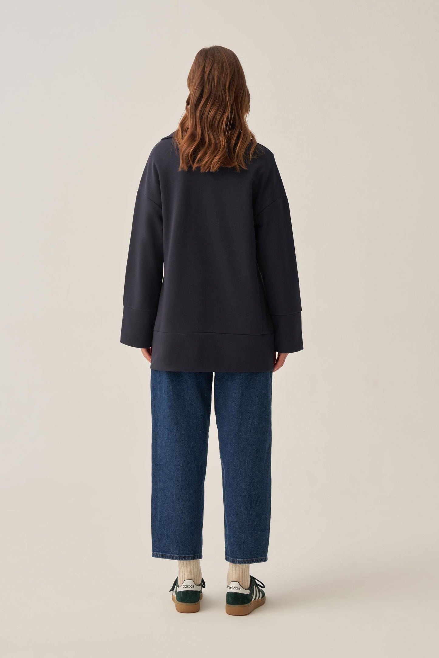 Polo Yaka İnterlok Sweatshirt