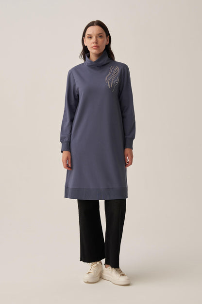 Taş İşlemeli Pamuklu Tunik