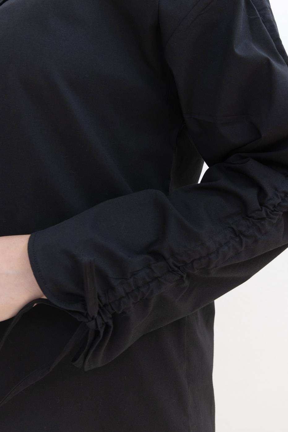 Kolu Büzgülü Cepli Tunik Gömlek