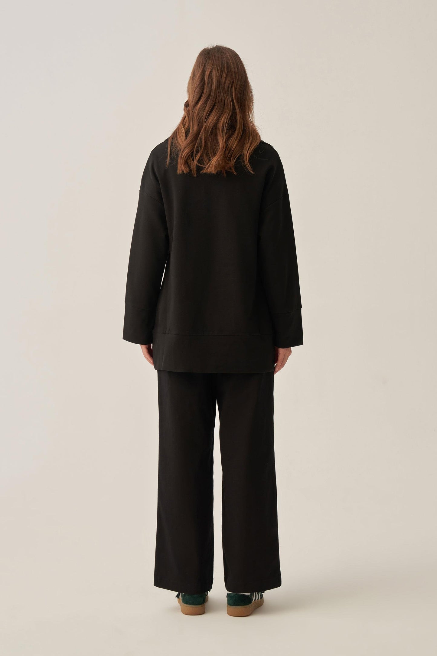 Polo Yaka İnterlok Sweatshirt