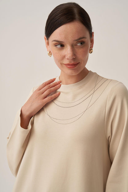 Pamuklu Zincir İşlemeli Tunik